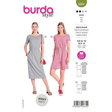 Burda 6004 - Klänning Jumpsuit - Dam - Casual