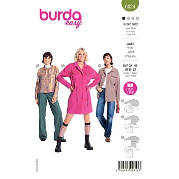 Burda 6024 - Klänning Skjorta - Dam