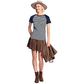 burda symönster kortärmad skjorta för kvinnor 6028A 