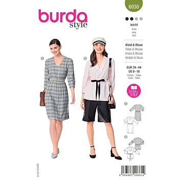 Burda 6030 - Klänning Blus - Dam