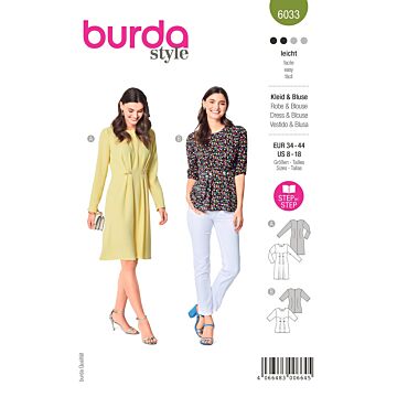 Burda 6033 - Klänning Blus - Dam