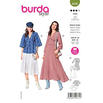 Burda 6040 - Klänning Blus - Dam