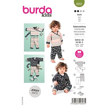 Burda 9257 - Byxa Tröja Tofflor - Baby