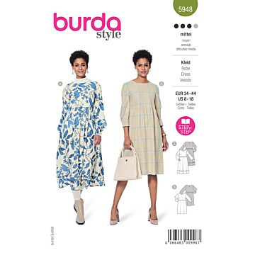 Burda 5948 - Klänning - Dam - Hatt