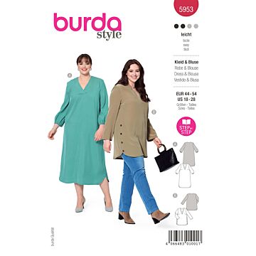 Burda 5953 - Klänning Tunika - Dam