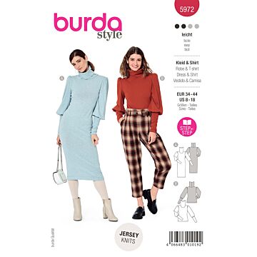 Burda 5972 - Klänning Tröja - Dam - Casual