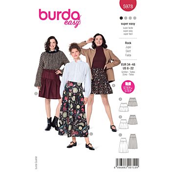 Burda 5978 - Kjol - Dam