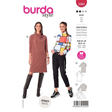 Burda 5989 - Klänning Blus - Dam - Casual