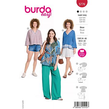Burda 5776 - Blus Tunika - Dam