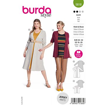 Burda 5818 - Top Tröja - Dam