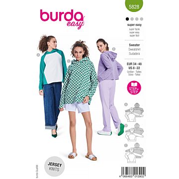 Burda 5828 - Tröja Sportkläder - Dam