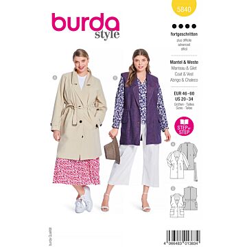 Burda 5840 - Kappa Väst - Dam
