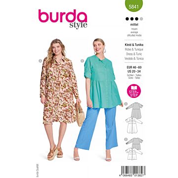 Burda 5841 - Klänning Tunika - Dam