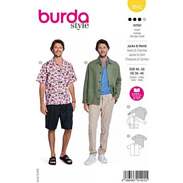 Burda 5842 - Jacka Skjorta - Herr