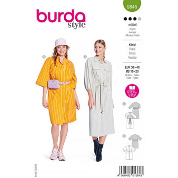 Burda 5845 - Klänning - Dam