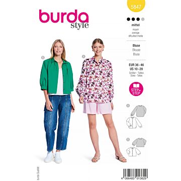 Burda 5847 - Blus Jacka - Dam