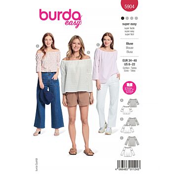 Burda 5904 - Blus Top - Dam