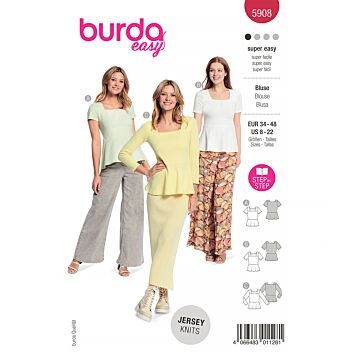 Burda 5908 - Top - Dam