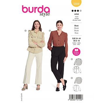 Burda 5939 - Blus Skjorta - Dam