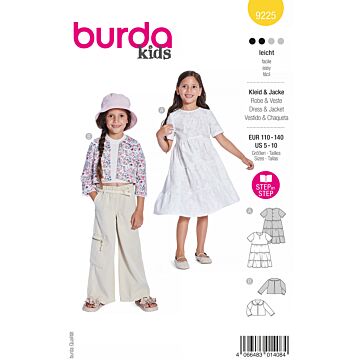 Burda 9225 - Klänning Jacka - Flicka