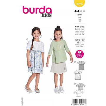 Burda 9226 - Klänning Tunika - Flicka