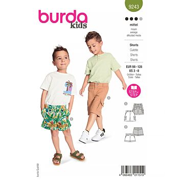Burda 9243 - Byxa Shorts - Pojke