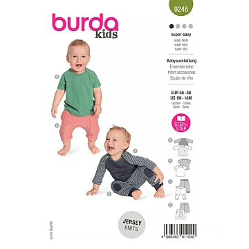 Burda 9246 - Byxa Tröja - Baby