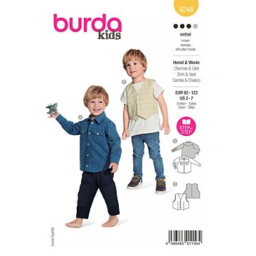Burda 9248 - Skjorta Väst - Pojke