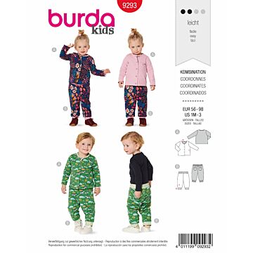 Burda 9293 - Byxa Tröja - Baby