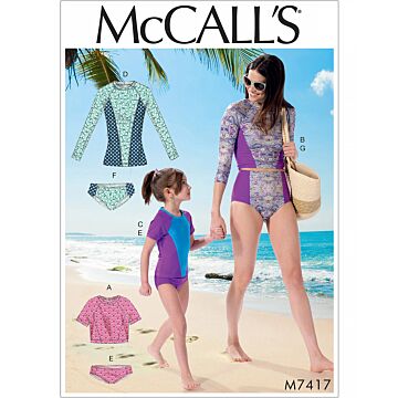 McCall´s 7417 - Badkläder - Dam Flicka