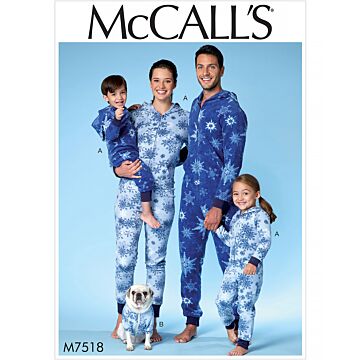 McCall´s 7518 - Pyjamas - Dam Herr Flicka Pojke