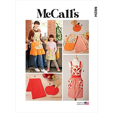 McCall´s 8234 - Förkläde - Dam & barn