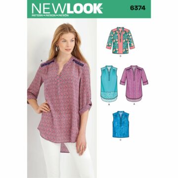 New Look 6374 - Top Skjorta - Dam