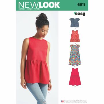 New Look 6511 - Klännning Top Tunika - Dam