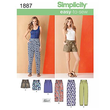 Simplicity Symönster set kvinnors shorts kjol #1887.K5 storlek 34-42