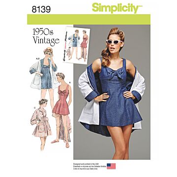 Simplicity Symönster kvinnors klänningar #8139.H5 storlek 36-44