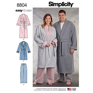 Simplicity Symönster Nattkläder för kvinnor för honom och hennes SL #8804.AA