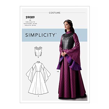 Simplicity Symönster kvinnors kostym #9089.H5 storlek 36-44