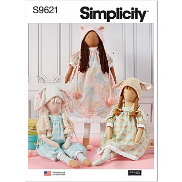 Simplicity 9621 - Klänning Kappa Jumpsuit - Dam - Hatt Dockkläder