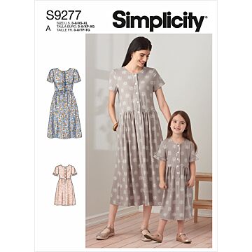 Simplicity 9277 - Klänning - Dam Flicka