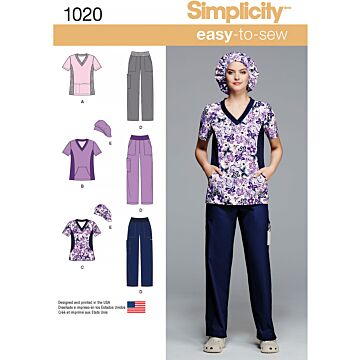 Simplicity 1020 - Top Byxa - Dam - Hatt