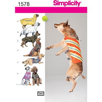 Simplicity 1578 - Large Size Dog Clothes