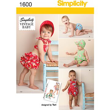 Simplicity 1600 - Badkläder Vintage - Baby - Sim