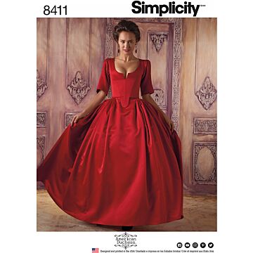 Simplicity 8411 - Klännning Kappa Utklädningskläder Kjol - Dam - Maskerad
