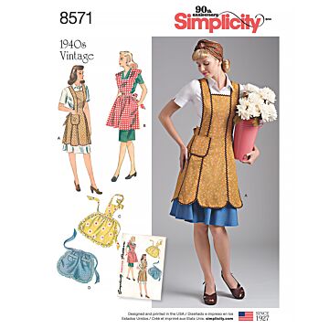 Simplicity 8571 - Vintage Förkläde - Dam