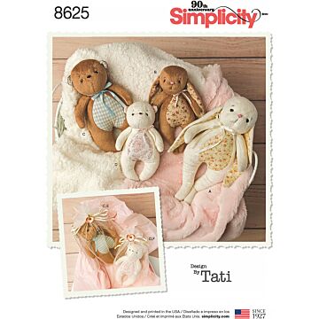 Simplicity 8625 - Stuffed Animals and Gift Bags