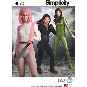 Simplicity 8670 - Jumpsuit Utklädningskläder Cosplay - Dam - Maskerad