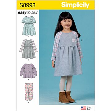 Simplicity 8998 - Klänning Top Byxa - Flicka - Idrott