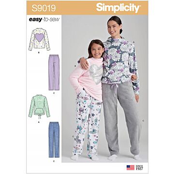 Simplicity 9019 - Byxa Tröja - Flicka Dam - Casual