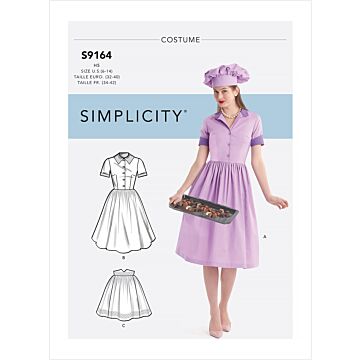 Simplicity 9164 - Klänning Utklädningskläder Förkläde - Dam - Maskerad